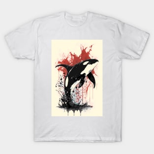 Killer Whale Ink Painting T-Shirt